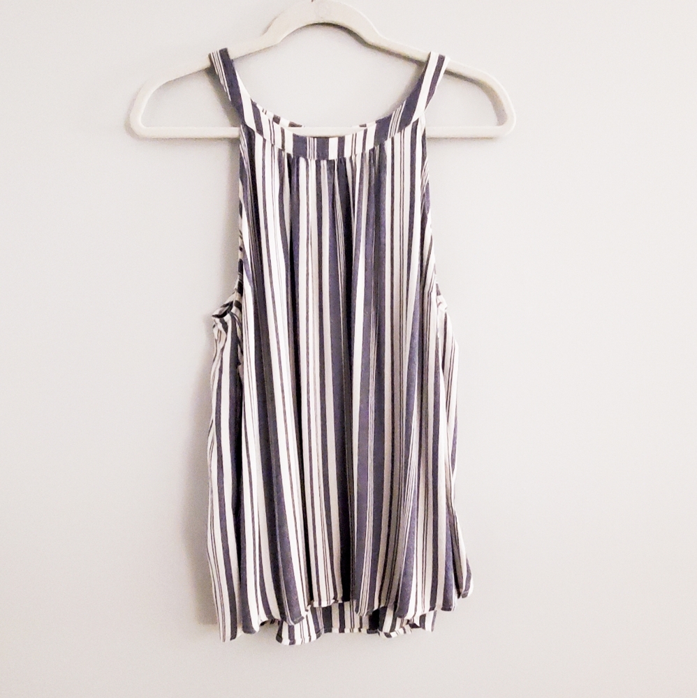 Torrid Blue and White Striped Tank
